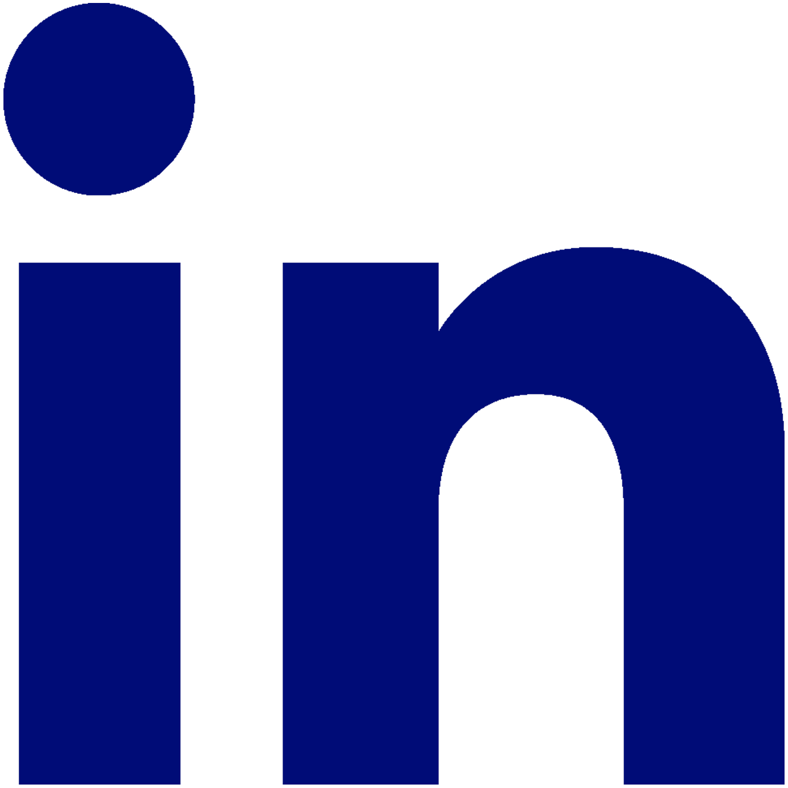 The LinkedIn company logo in blue.