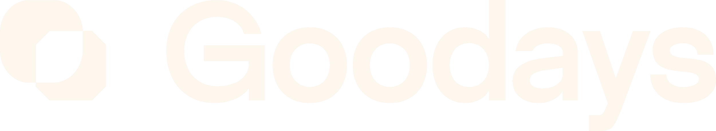 Le logo de l'entreprise Goodays de couleur beige.