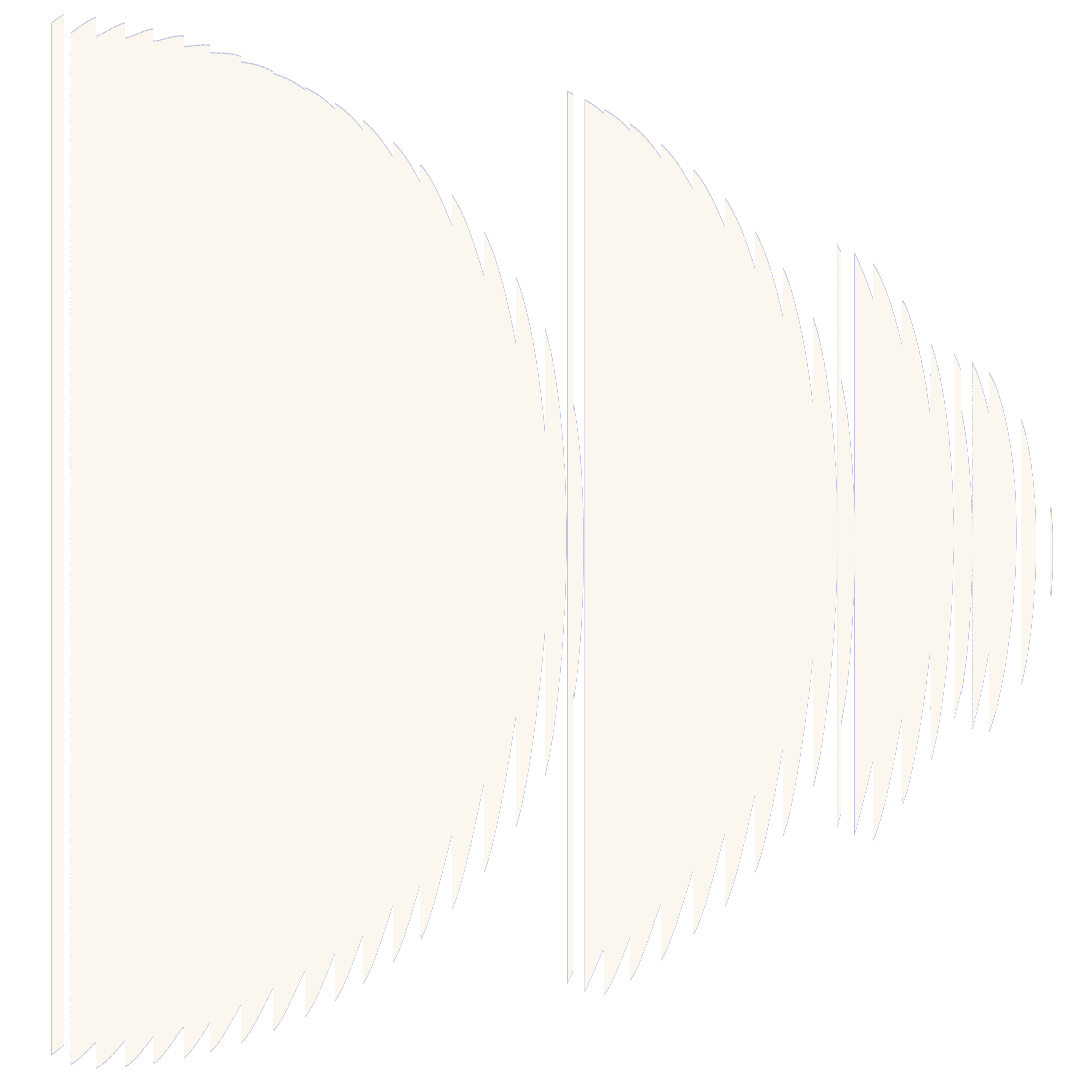 Une forme abstraite composée de plusieurs demi-cercles et pixelisée de couleur beige.