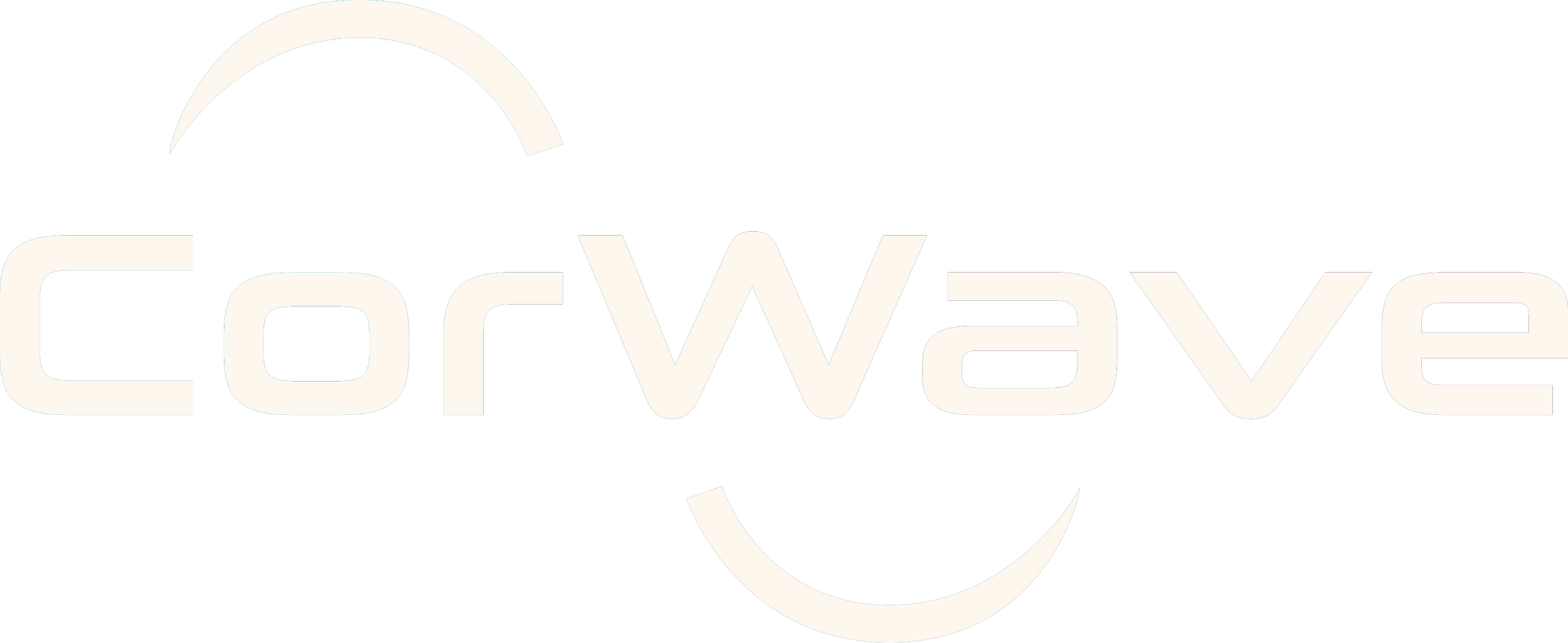 Le logo de l'entreprise Corwave de couleur beige.