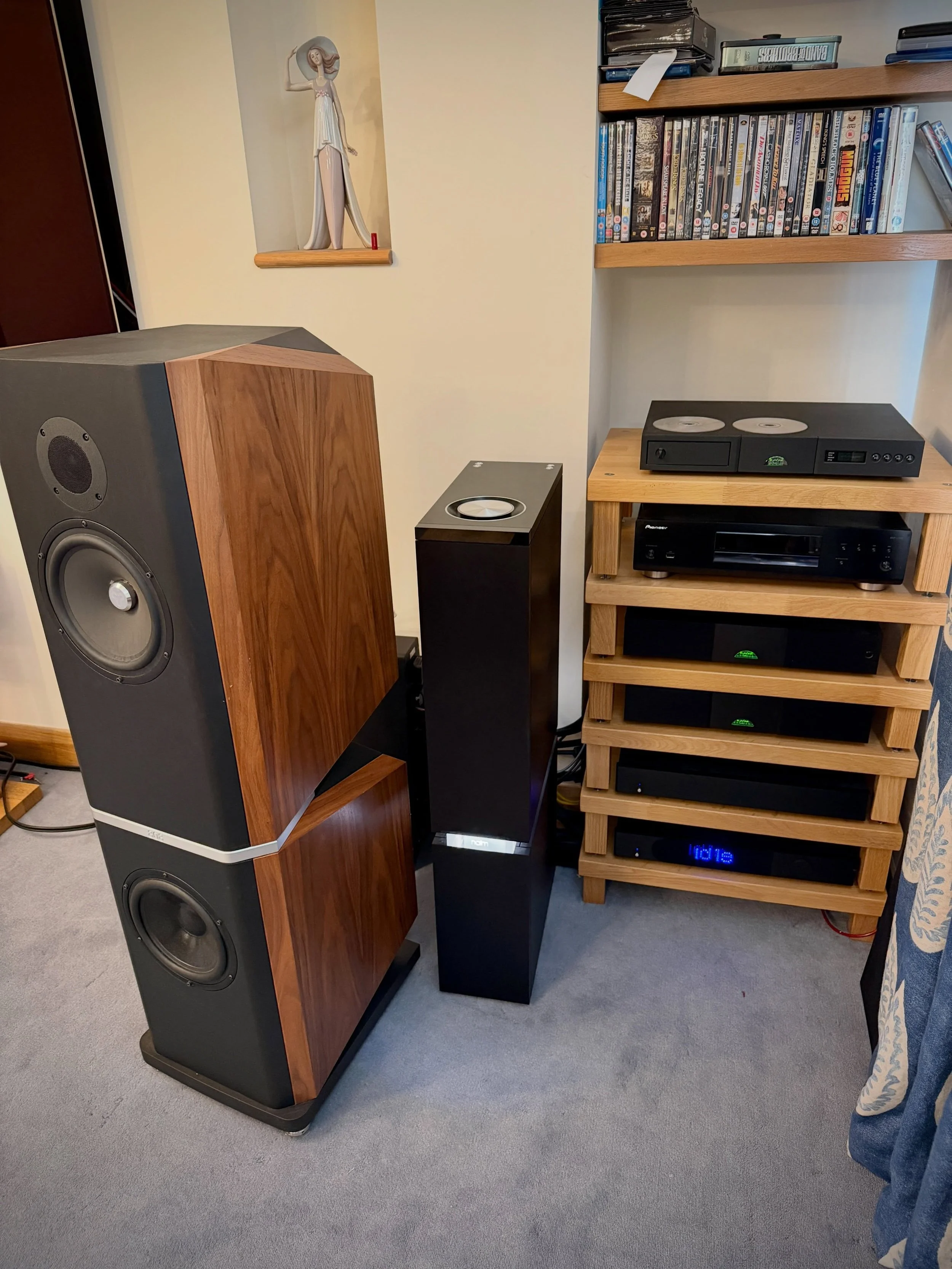 Naim meets Shunyata. A combination worth hearing.

I first met this client at a hi-fi show, which led to an initial visit to optimise the positioning of his Kudos Titan 808 loudspeakers. Before considering any new equipment, the priority was to get m