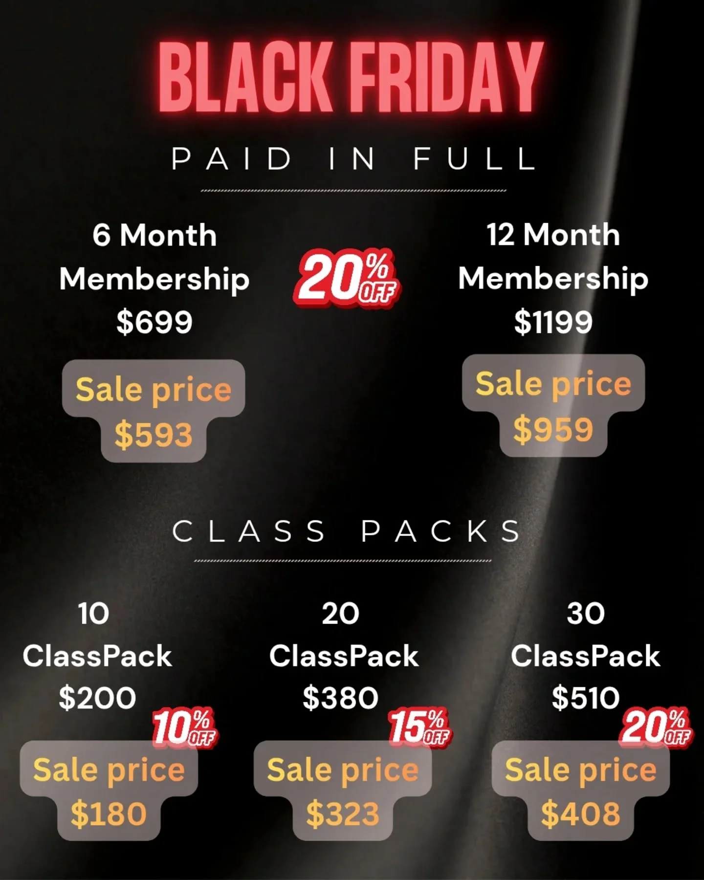 It's here! We hope you all had a wonderful holiday!! Shop our Black Friday offering now through Monday. 🖤🖤🖤