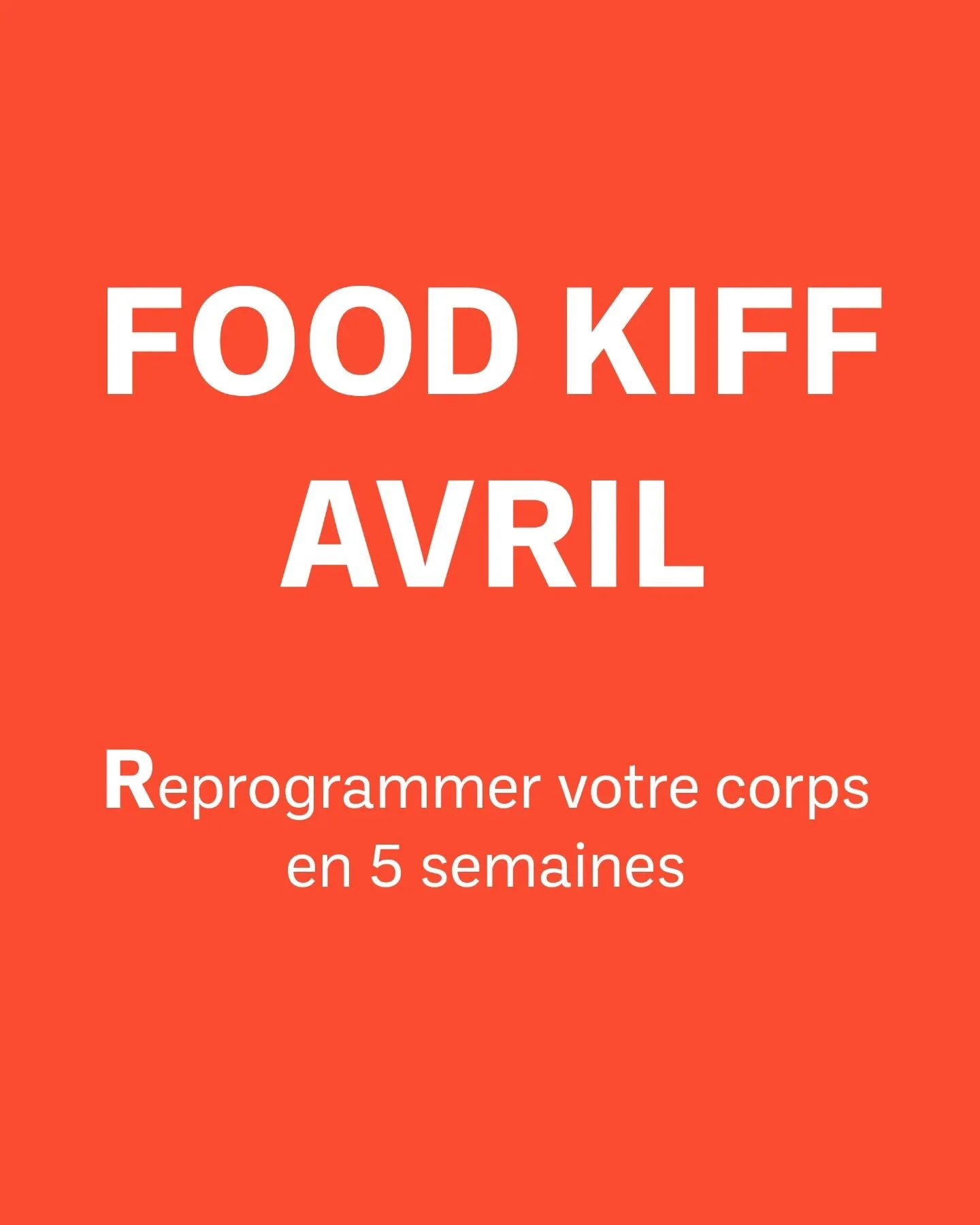 FOOD KIFF EXPERIENCE -  PROGRAMME 5 SEMAINES POUR SE TRANSFORMER -PERDRE DU POIDS ET NE PLUS AVOIR PEUR D'EN REPRENDRE.

📅 Du 24 AVRIL au 1ER JUIN !
-8 PLACES MAX. 
Plus d'infos sur le site ou en DM.

☀️ On commence avec une semaine SPRING VIBE,  de