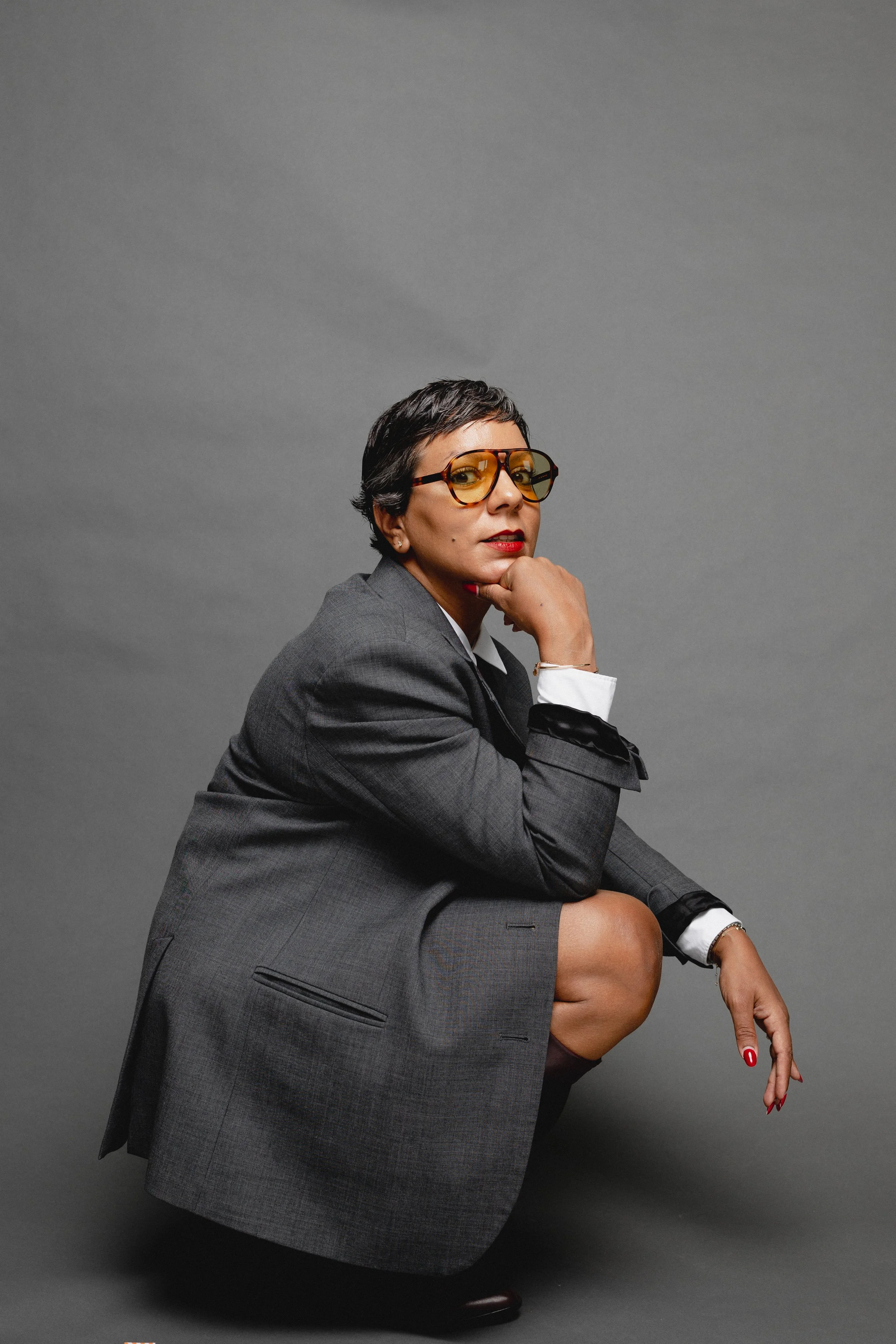 The founder of Rockoco Studios - Yasmine Rhezouani who shares the story behind the brand and love for elegant eyewear.