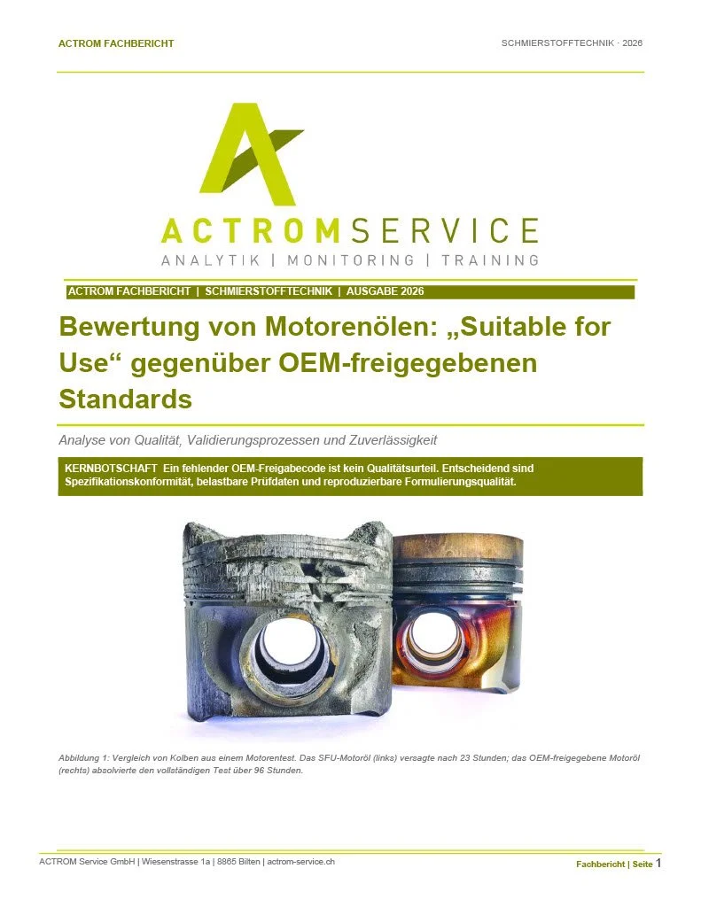 ACTROM Fachbericht Motorenöle SFU vs OEM
