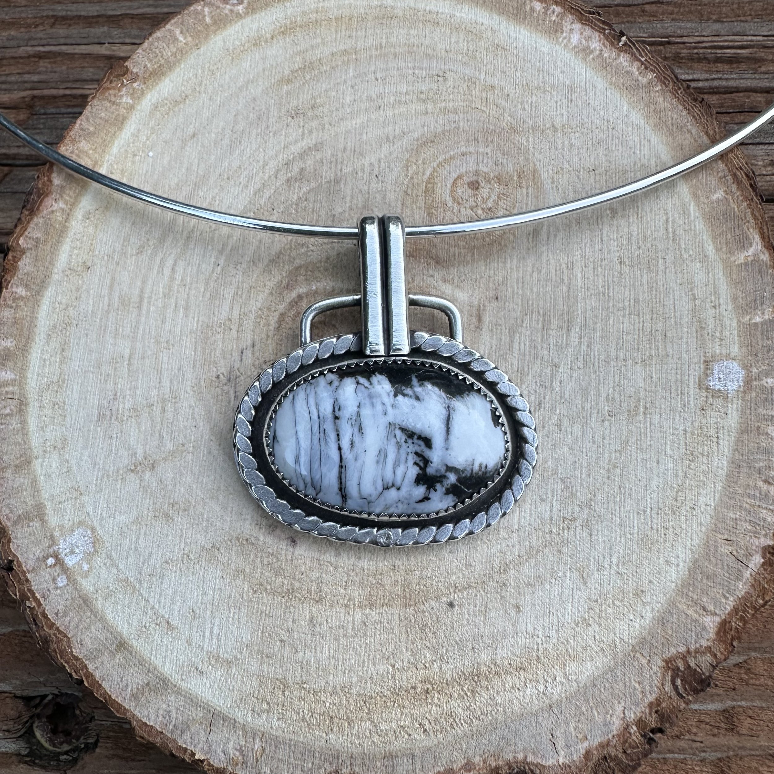 White Buffalo Wire Necklace
