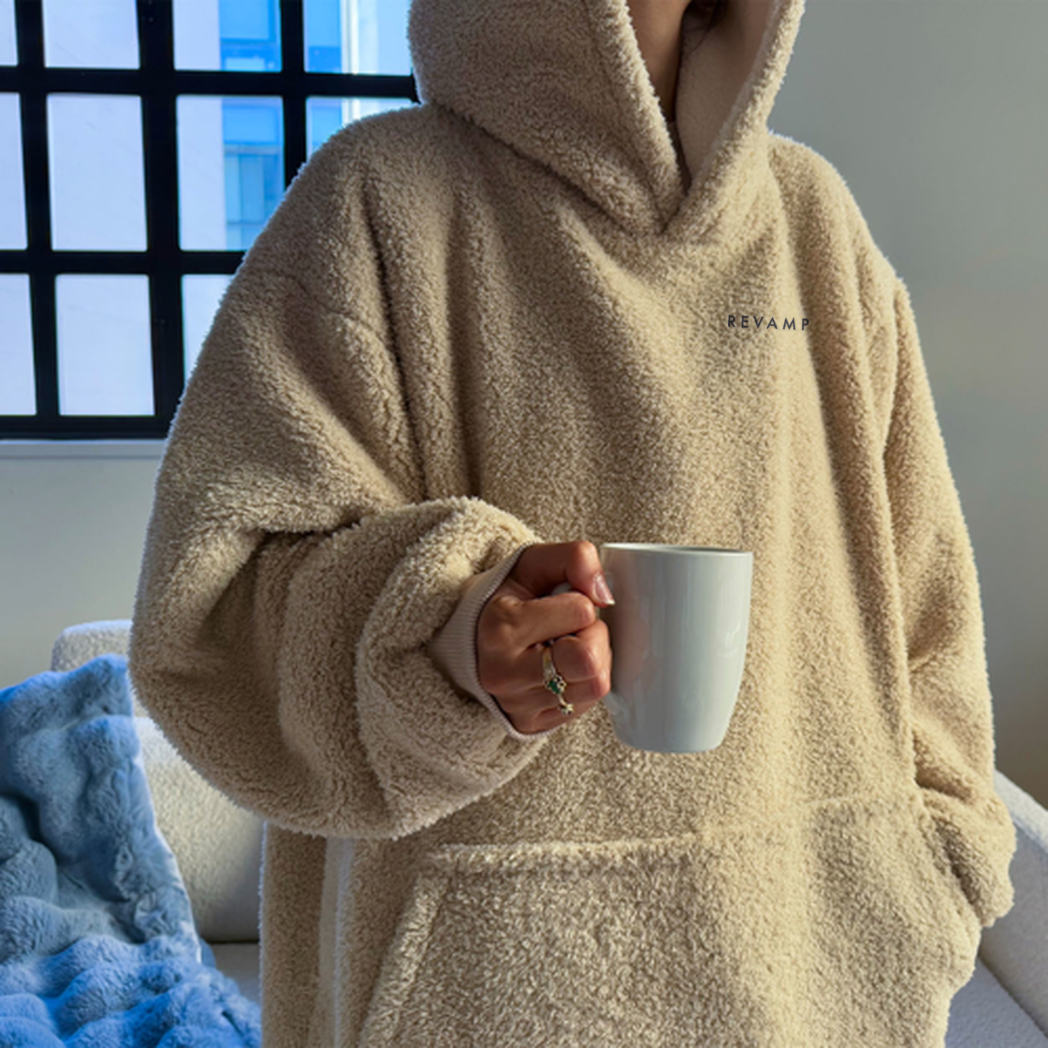 Driftwood Plush Hoodie Blanket