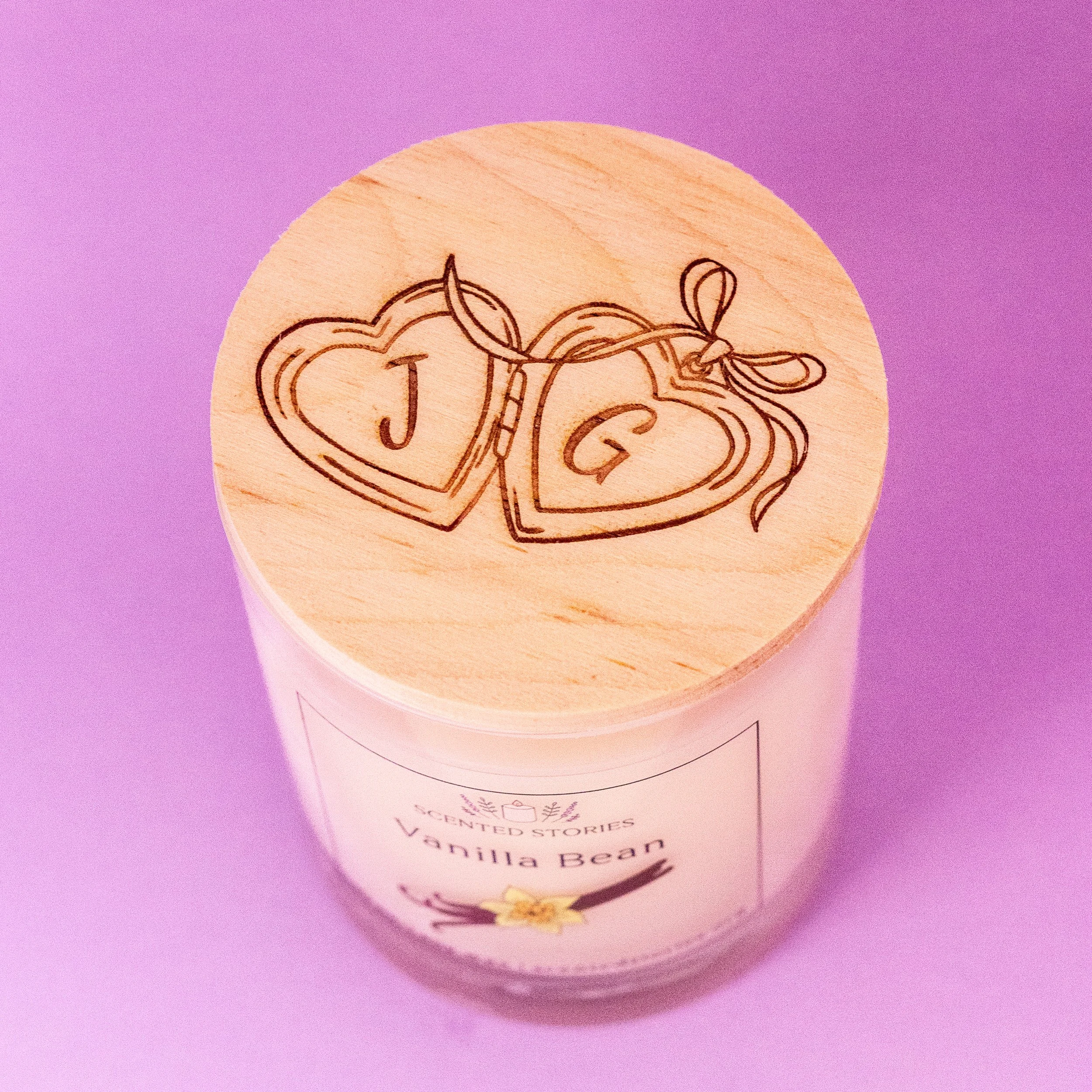 Personalized Heart Locket Candle