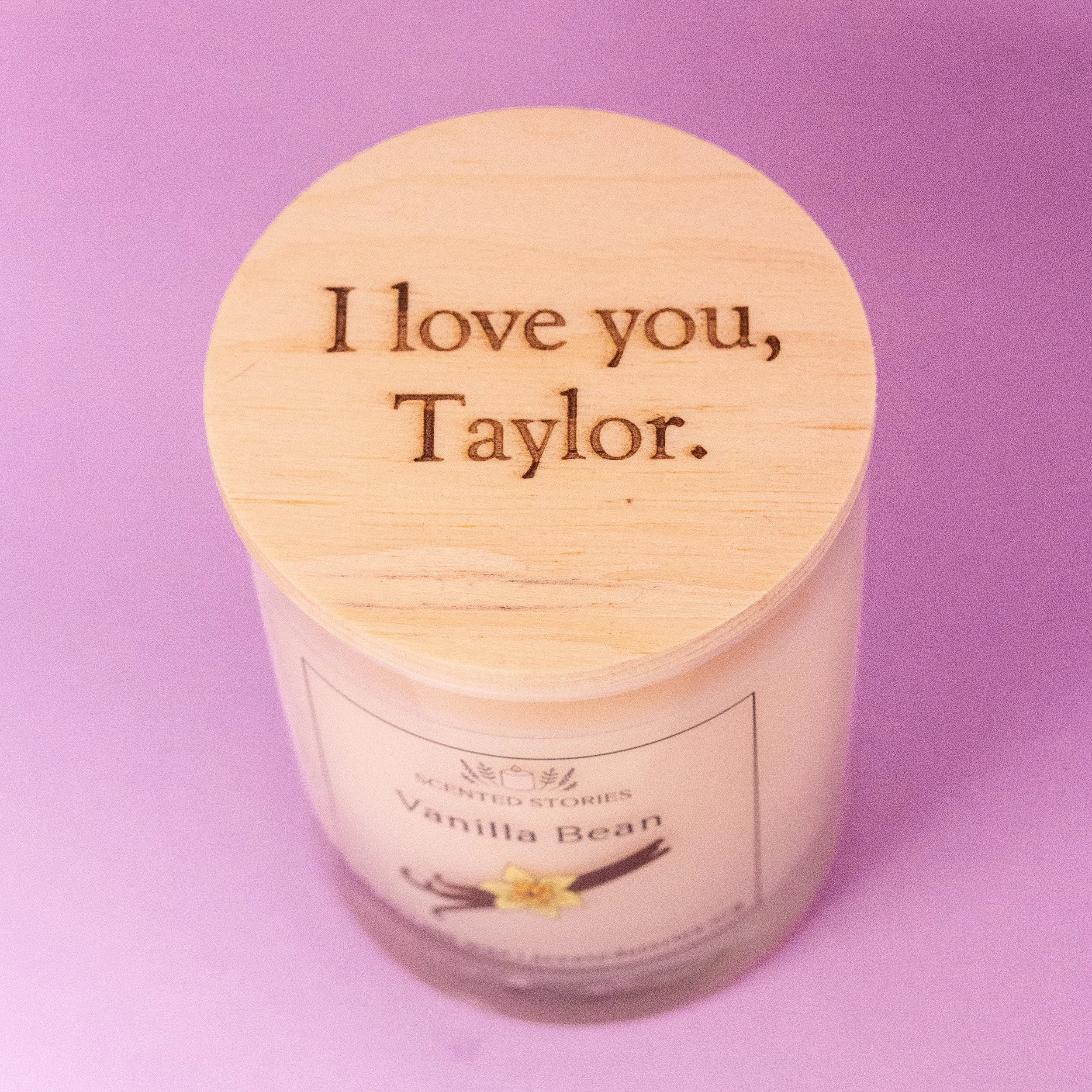 Personalized Message Candle