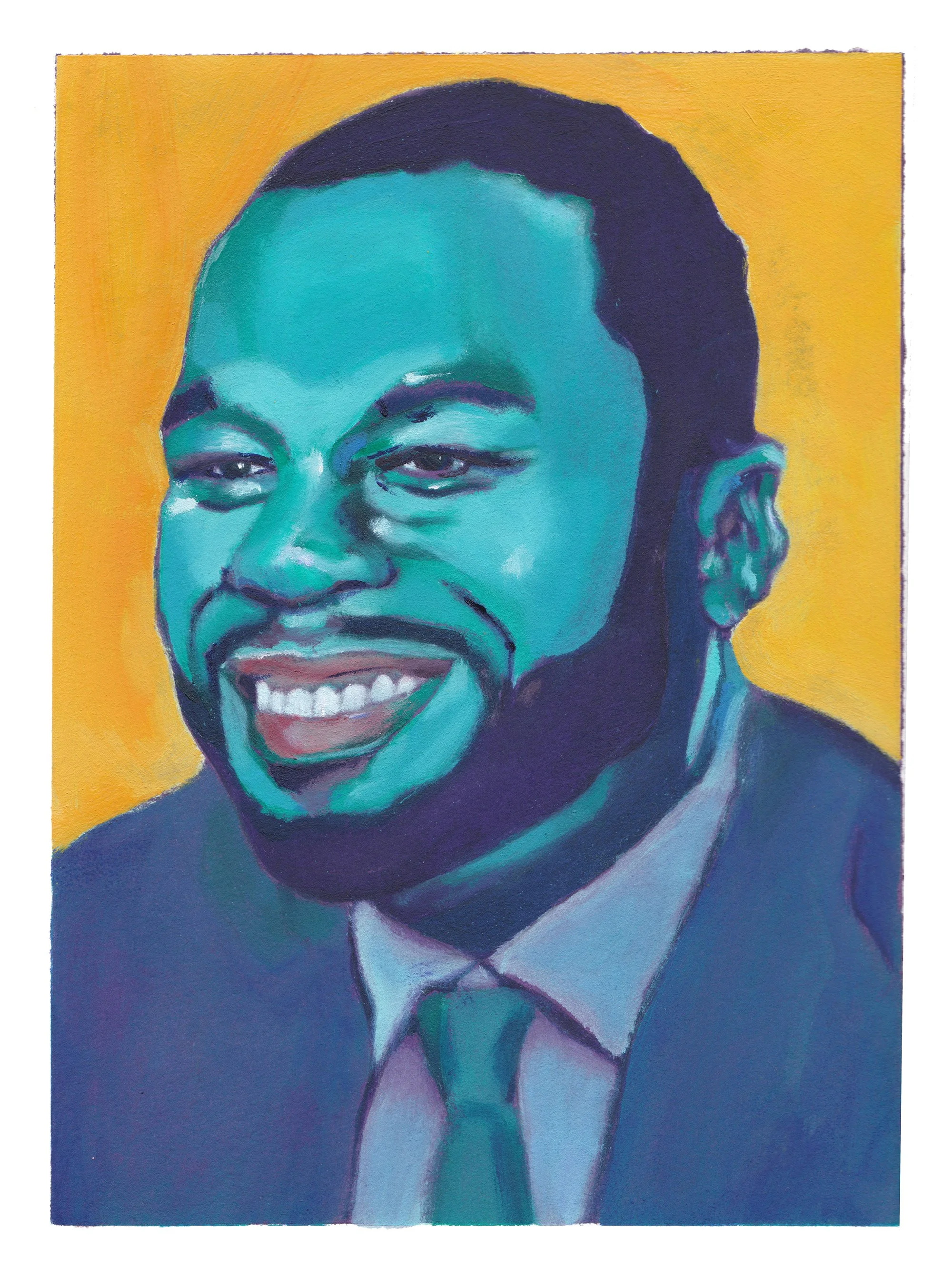 Fiddy   Diddy, 2025 / Oil on paper / 9 x 12 in