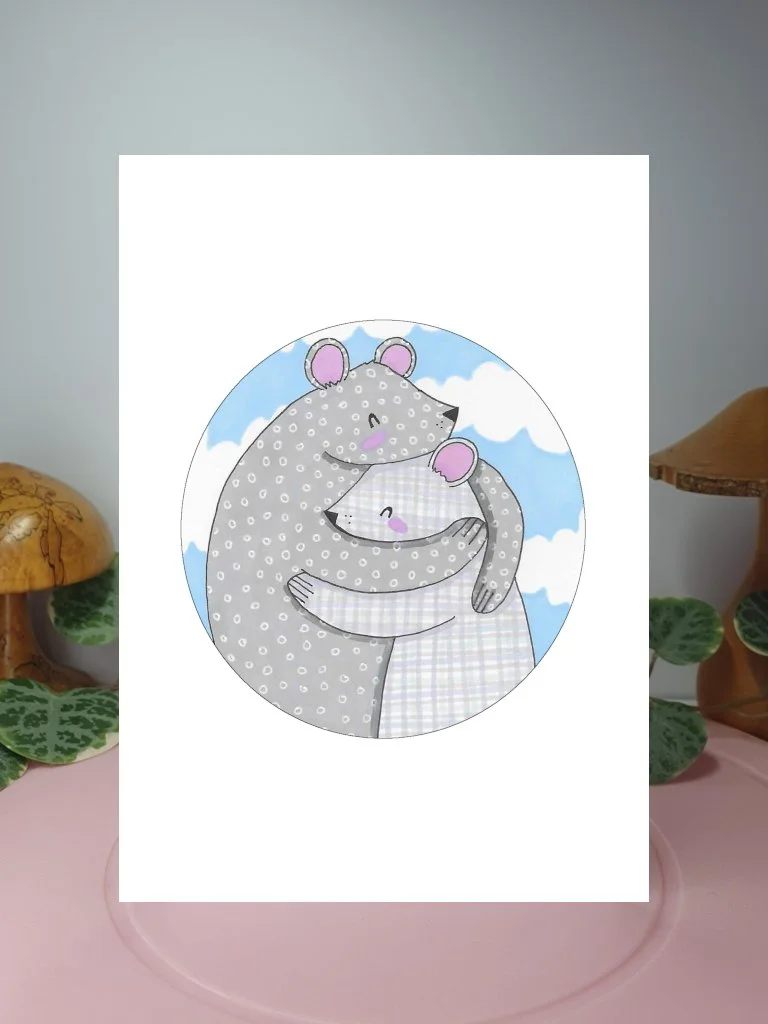 Bear Hug A6 greeting card