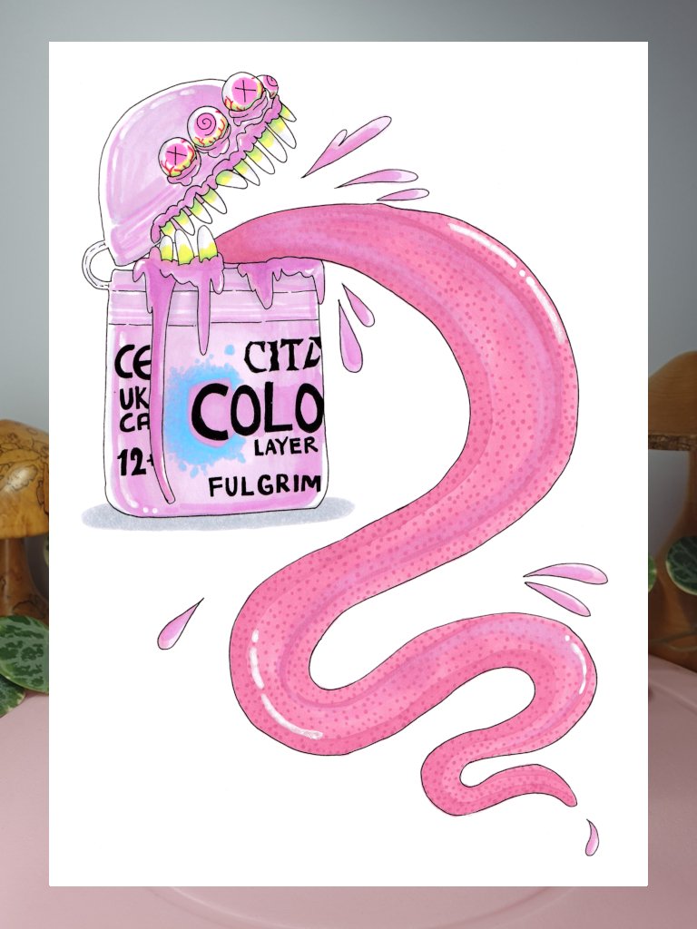 Paint Pot Mimic (Pink) Giclée Art Print