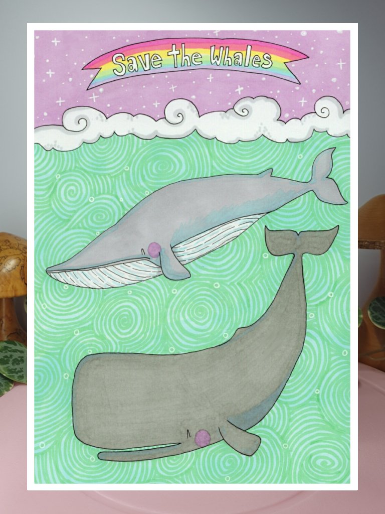 Save the Whales Giclée Art Print