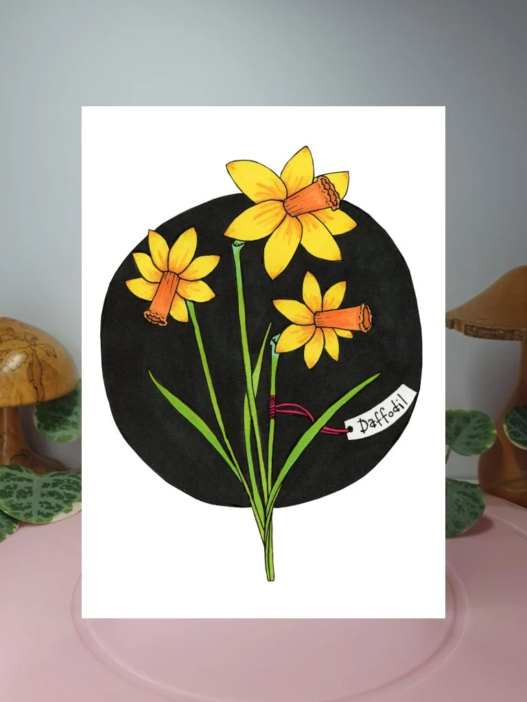 Daffodil A6 greeting card
