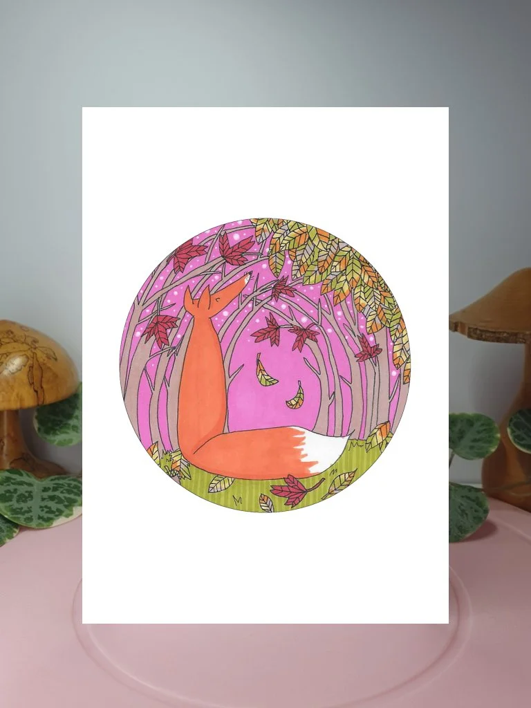 Fox A6 greeting card