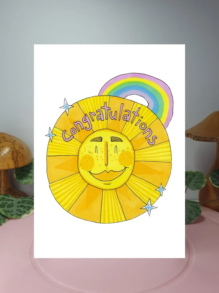 Congratulations Sun A6 greeting card