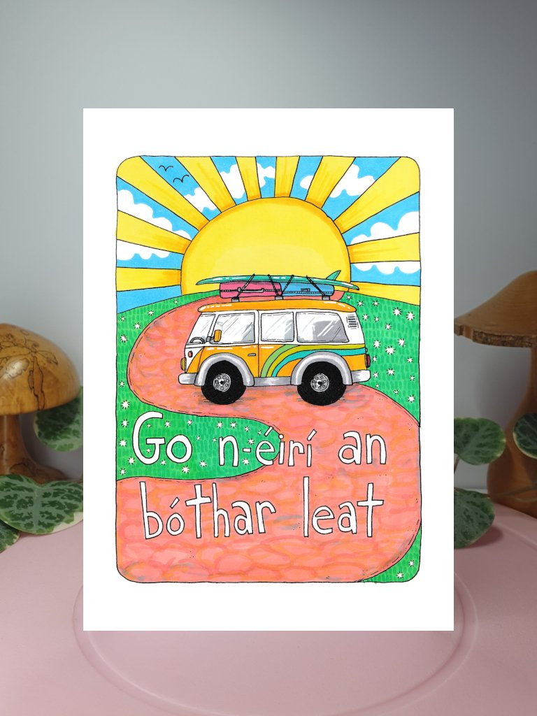 Go N-éirí an Bóthar Leat (May the Road Rise to Meet You) A6 greeting card
