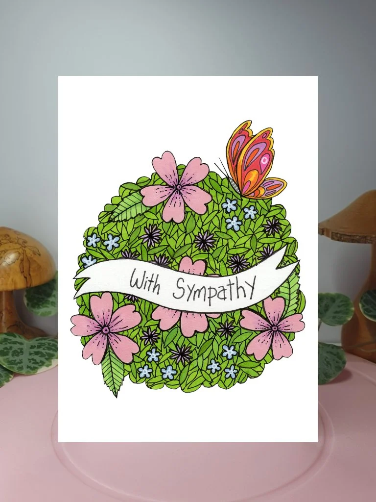 With Sympathy A6 greeting card