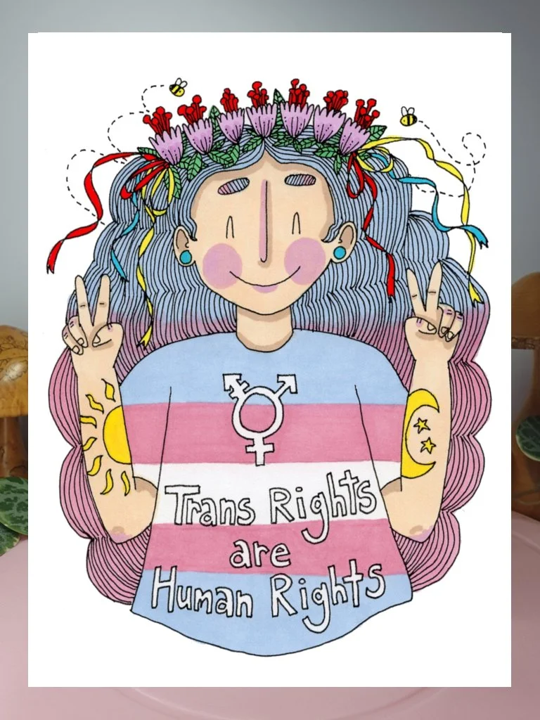 Trans Rights Are Human Rights 2 Giclée Art Print