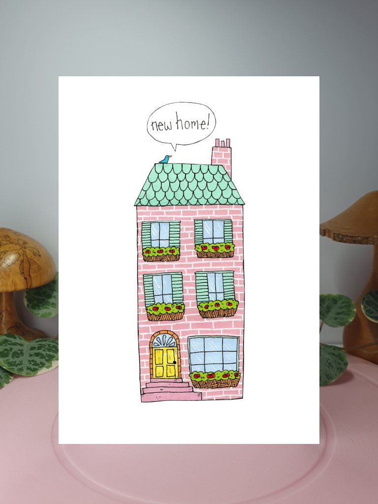 New Home A6 greeting card