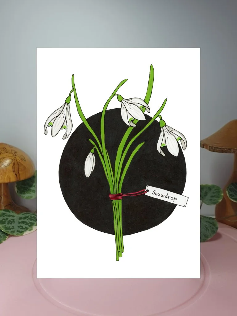 Snowdrops A6 greeting card
