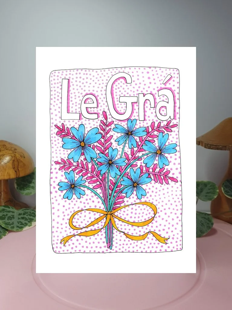 Le Grá (With Love) A6 greeting card