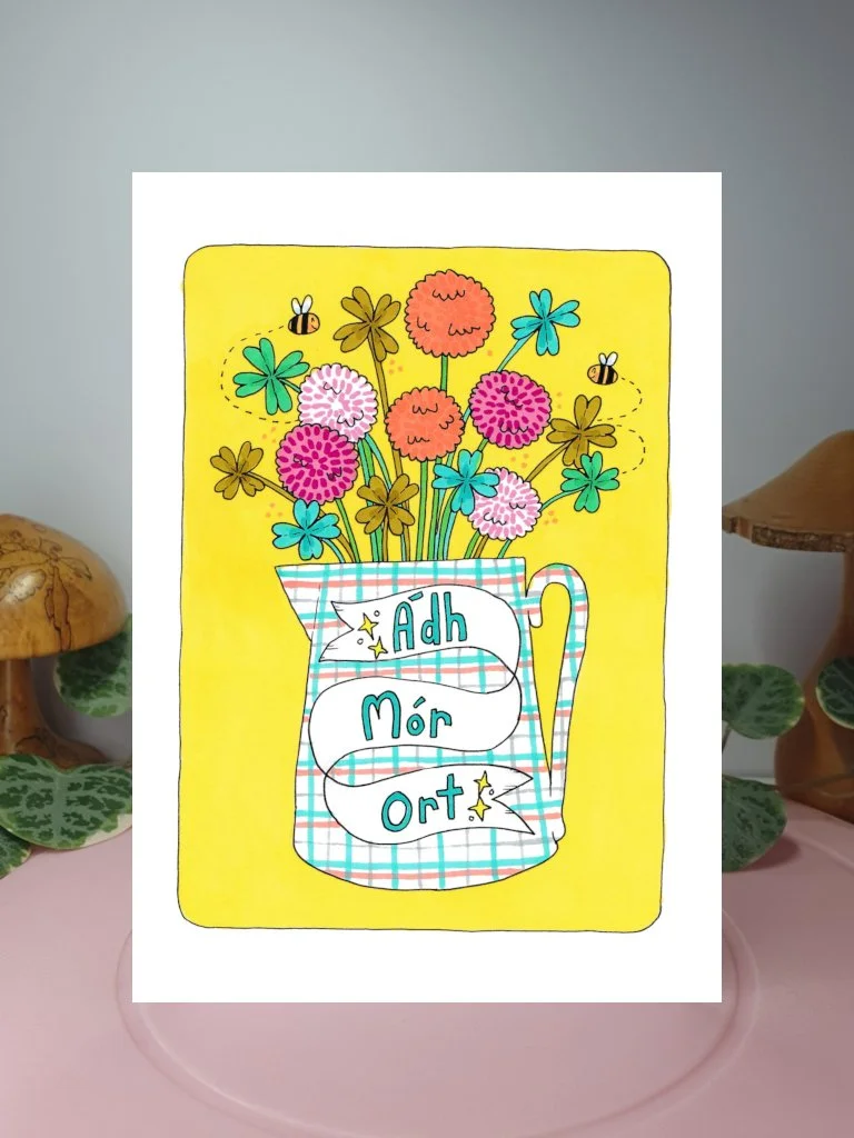Ádh mór ort (Good luck) A6 greeting card