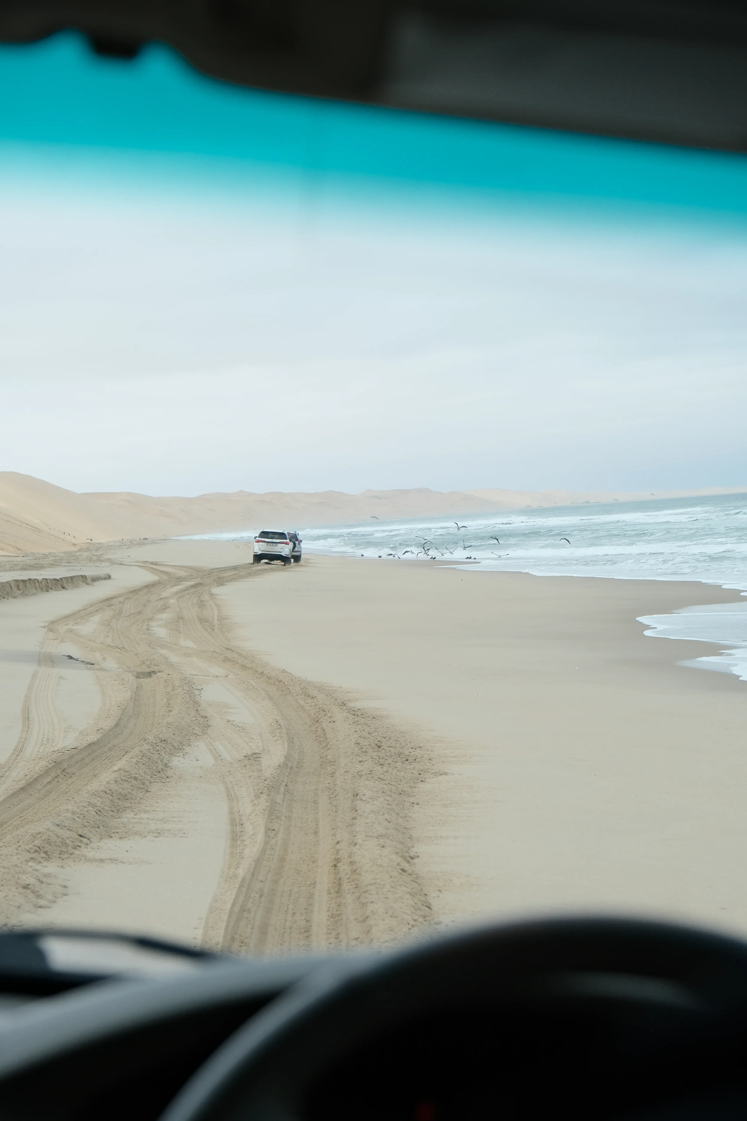 Driving sandwich harbour beach
