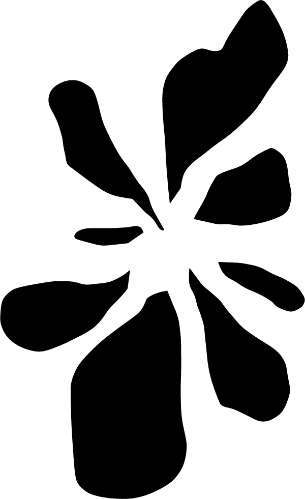 black illustration of an abstract shape