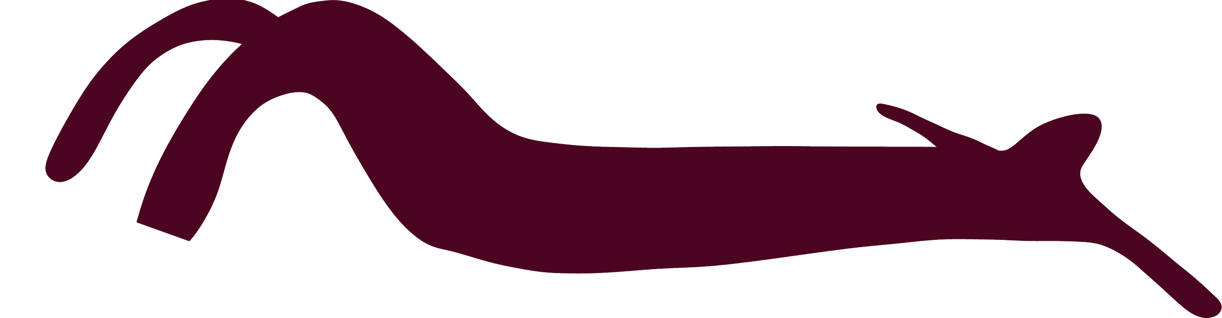 Silhouette of a relaxed person lying on the floor in a dark maroon color.