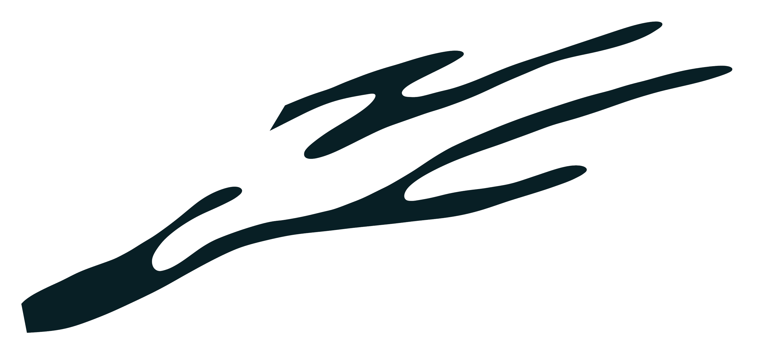 Dark blue abstract wave lines pattern on black background.