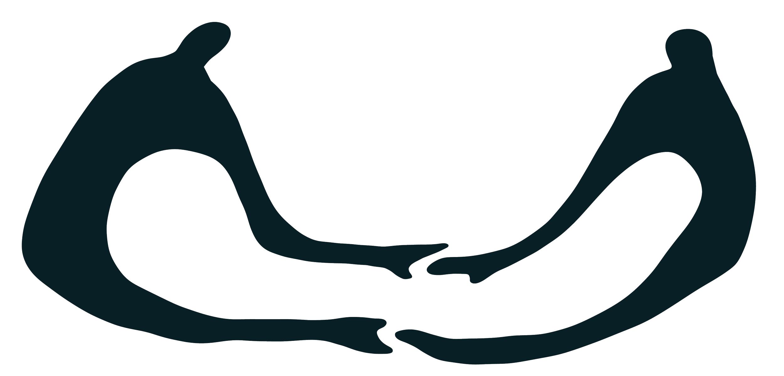 silhouette of 2 people holding hands