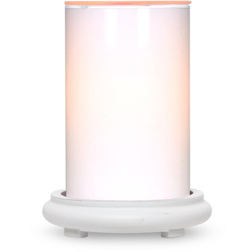 Glossy White Simmering Light with Antique White Base