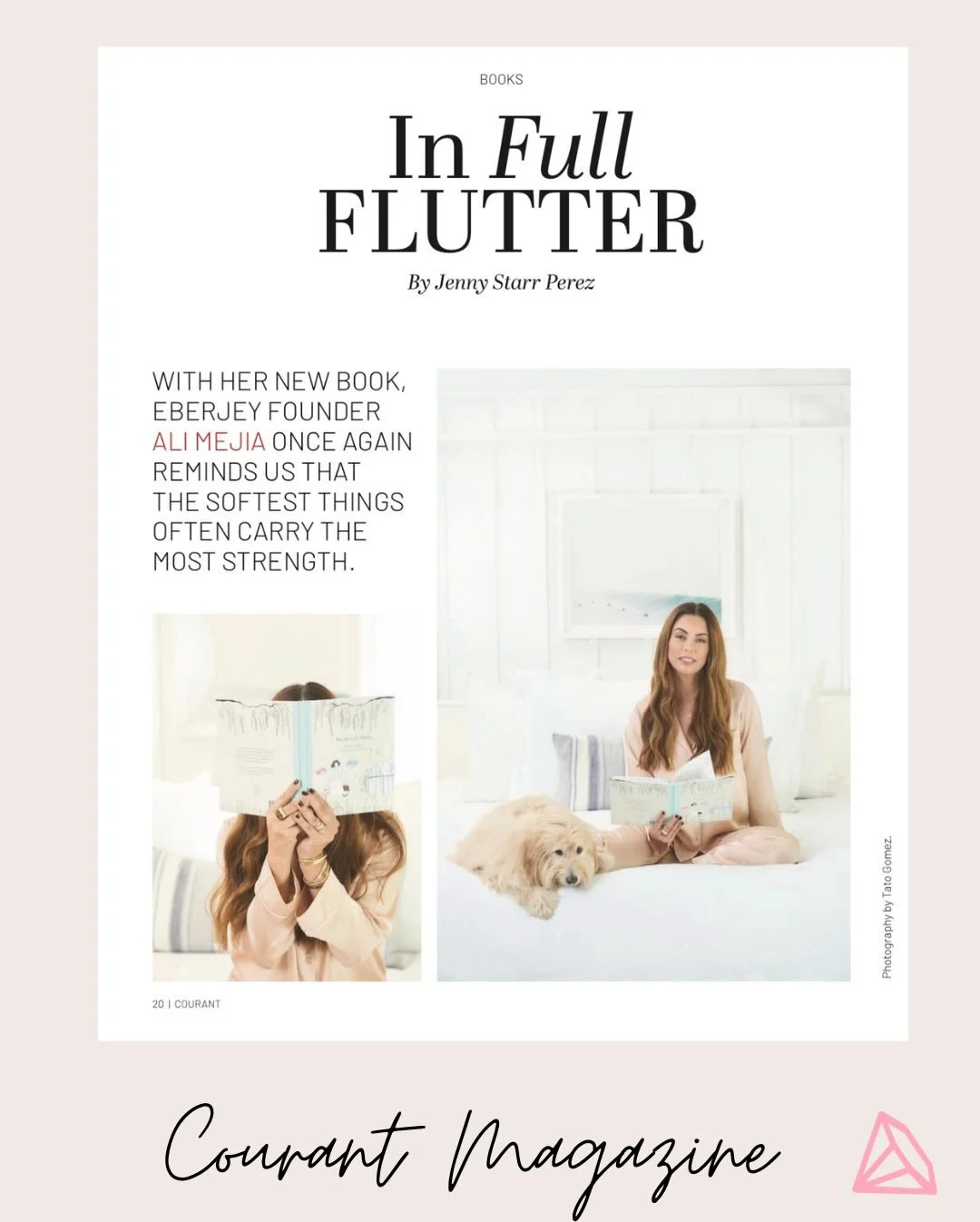 When a story takes flight🦋✨. Thrilled to see @thebutterflystudiobook in the new issue of @courantmiami. 

From PJs to picture books,  @alimejia__, Co Founder of @eberjey , creative journey proves the softest things really do carry the most strength.