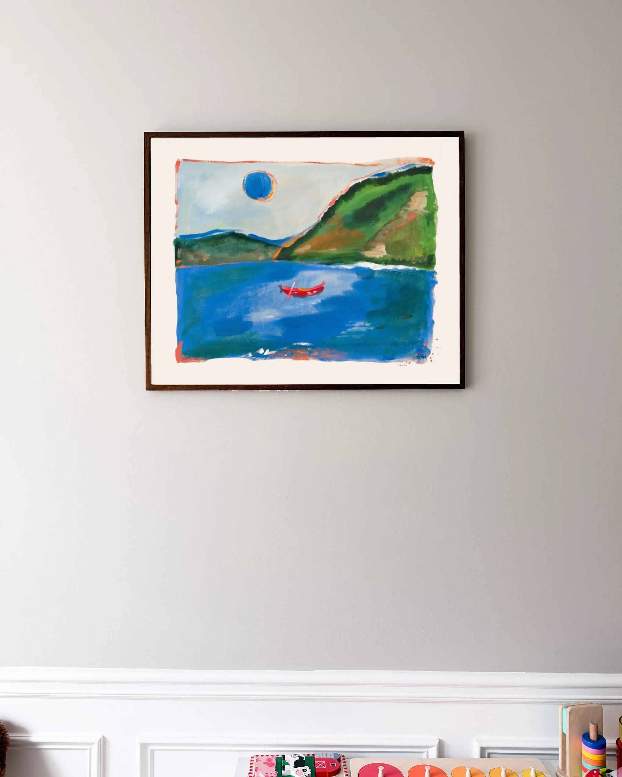 Row, row, row your boat 🛶 

#playroom #kidsroom #childrensart #artprints