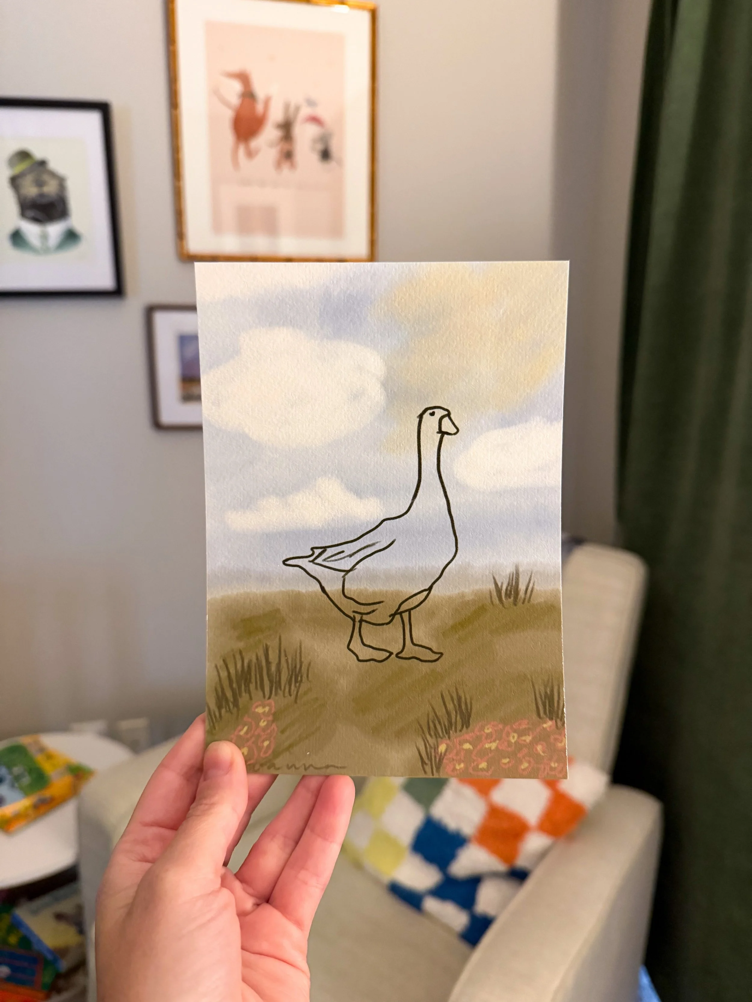 September is almost over. Join the little print club to grab Mother Goose 🪿 this month&rsquo;s print. Mailing them out soon!

#thelittleprintclub #printclub #kidsprints #nursery #mothergoose