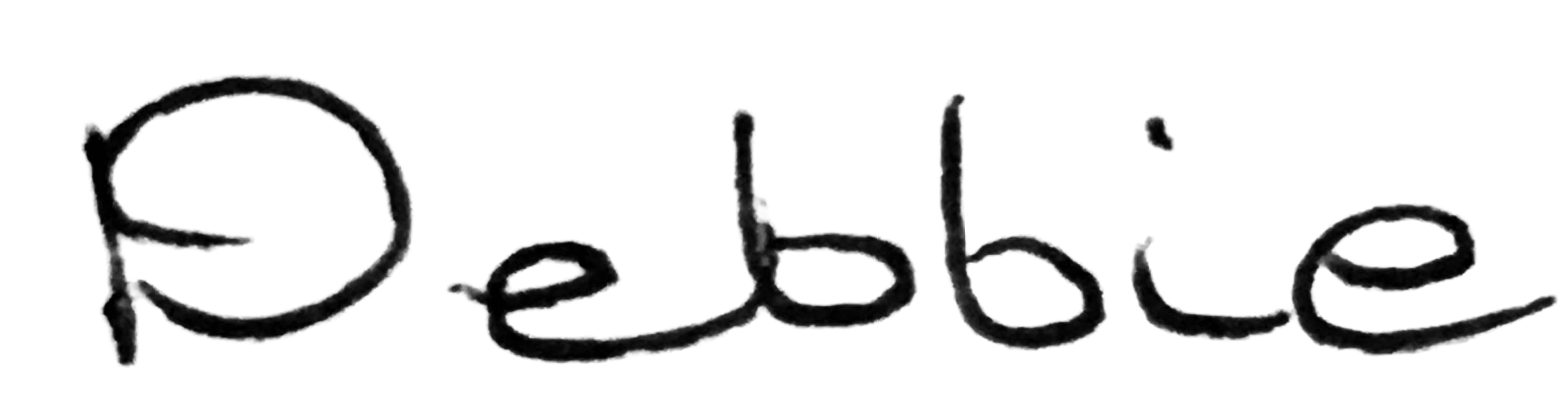 Handwritten text spelling 'Qebulle' in black ink.