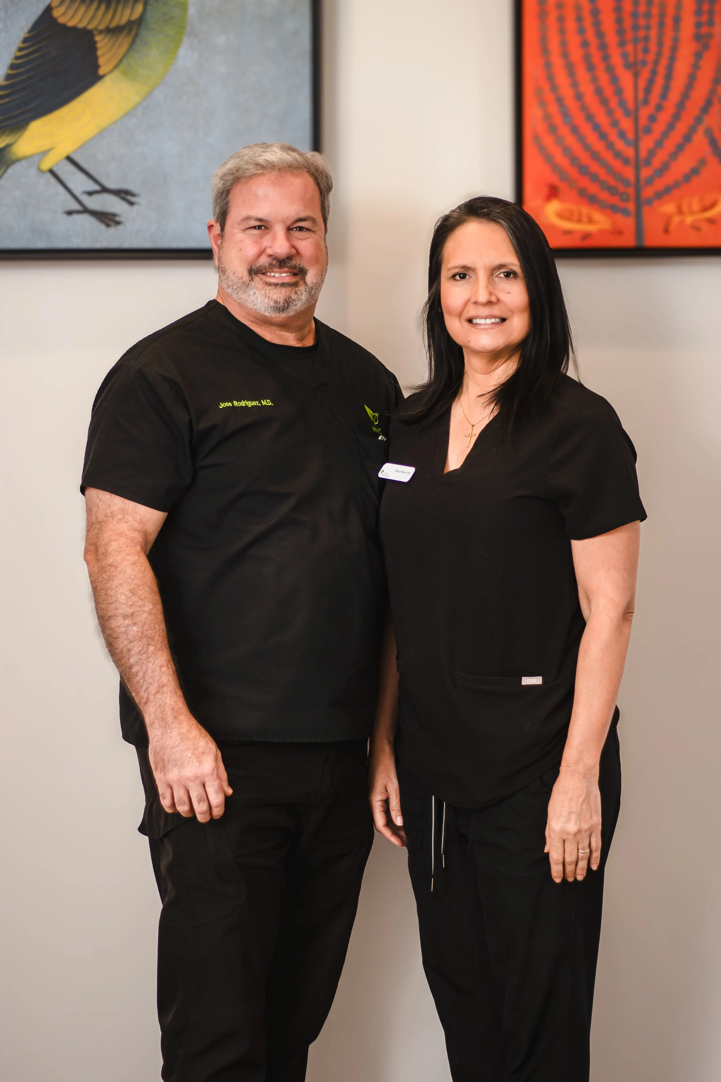 Dr. Maria Mejia and Dr. Jose Rodriguez smiling
