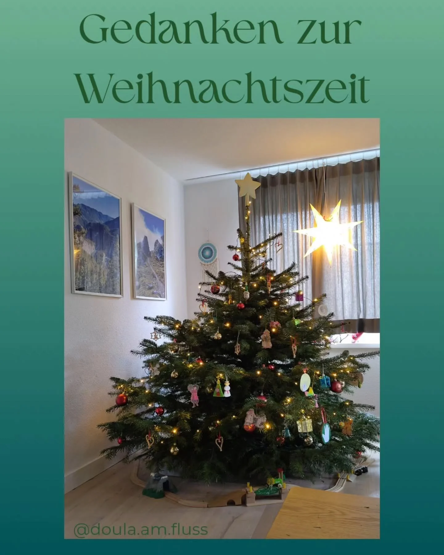 Langsam aber sicher kommt auch hier Weihnachtsstimmung auf :)

Weihnachten mit Baby und Kleinkindern bedeutet oft mehr Stress als eine entspannte Familienzeit. 

Auf der einen Seite wom&ouml;glich:
Traditionen, Erwartungen, festgefahrene Muster, Fami