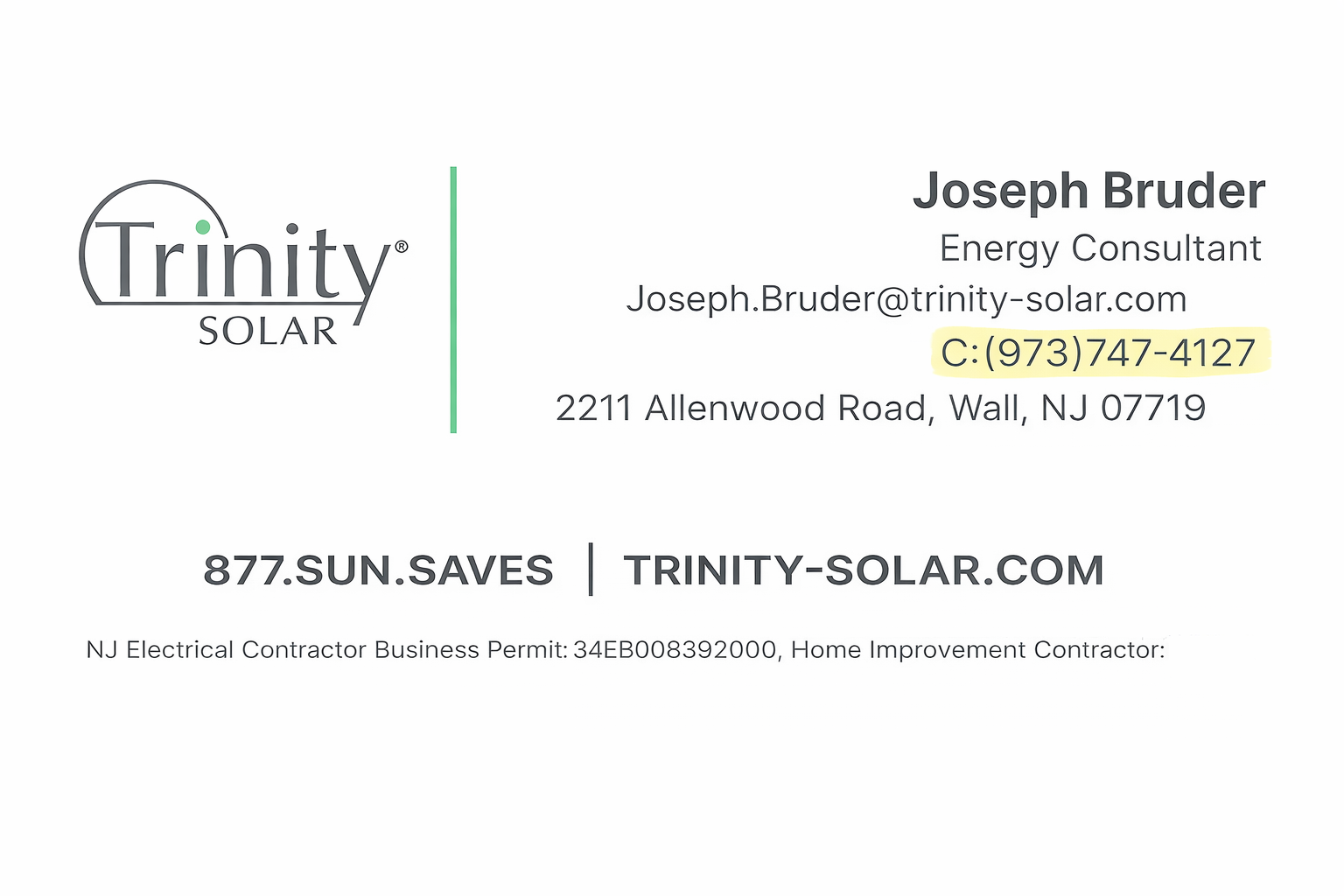 Trinity Solar Joseph Bruder