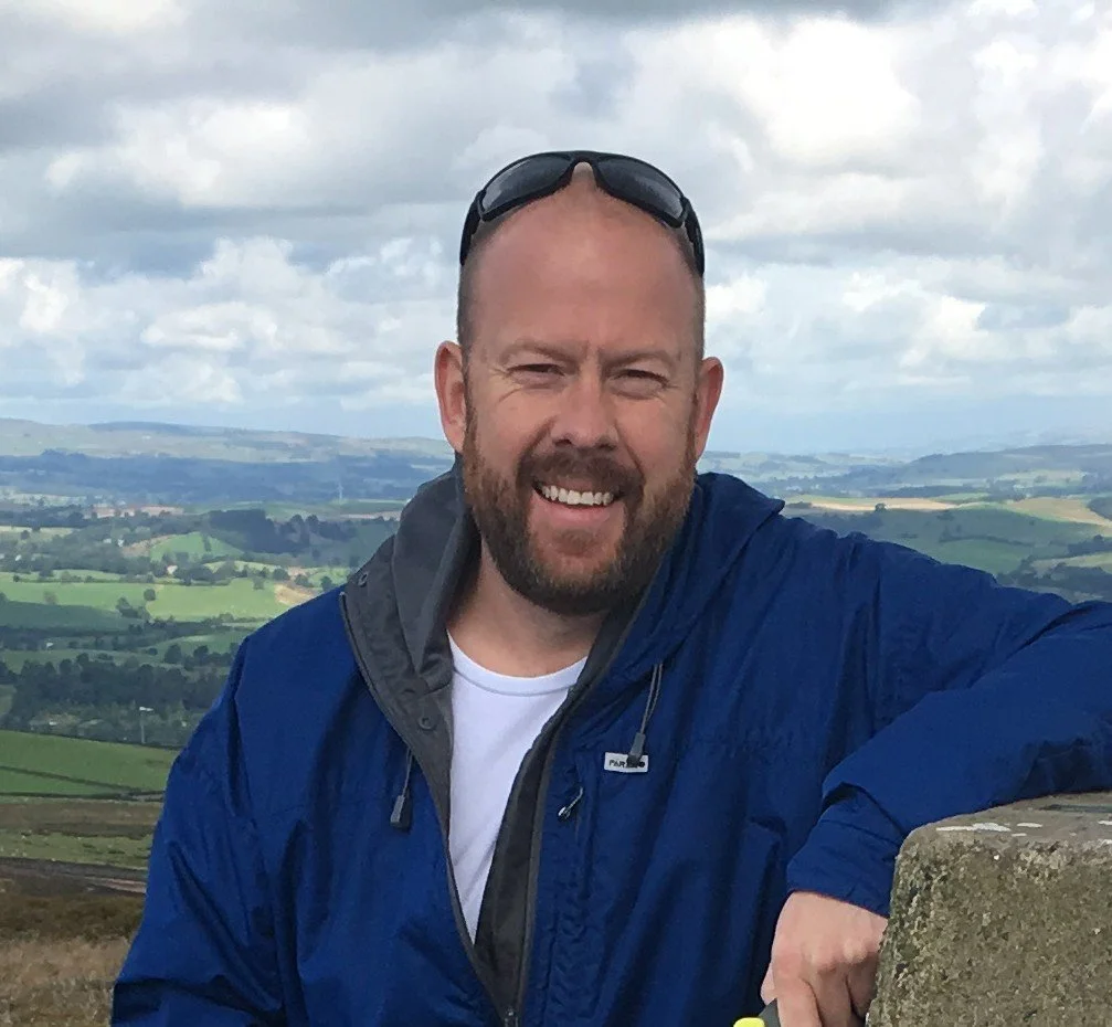 Matt on the top of a fell on a lovely day in North Yorkshire.