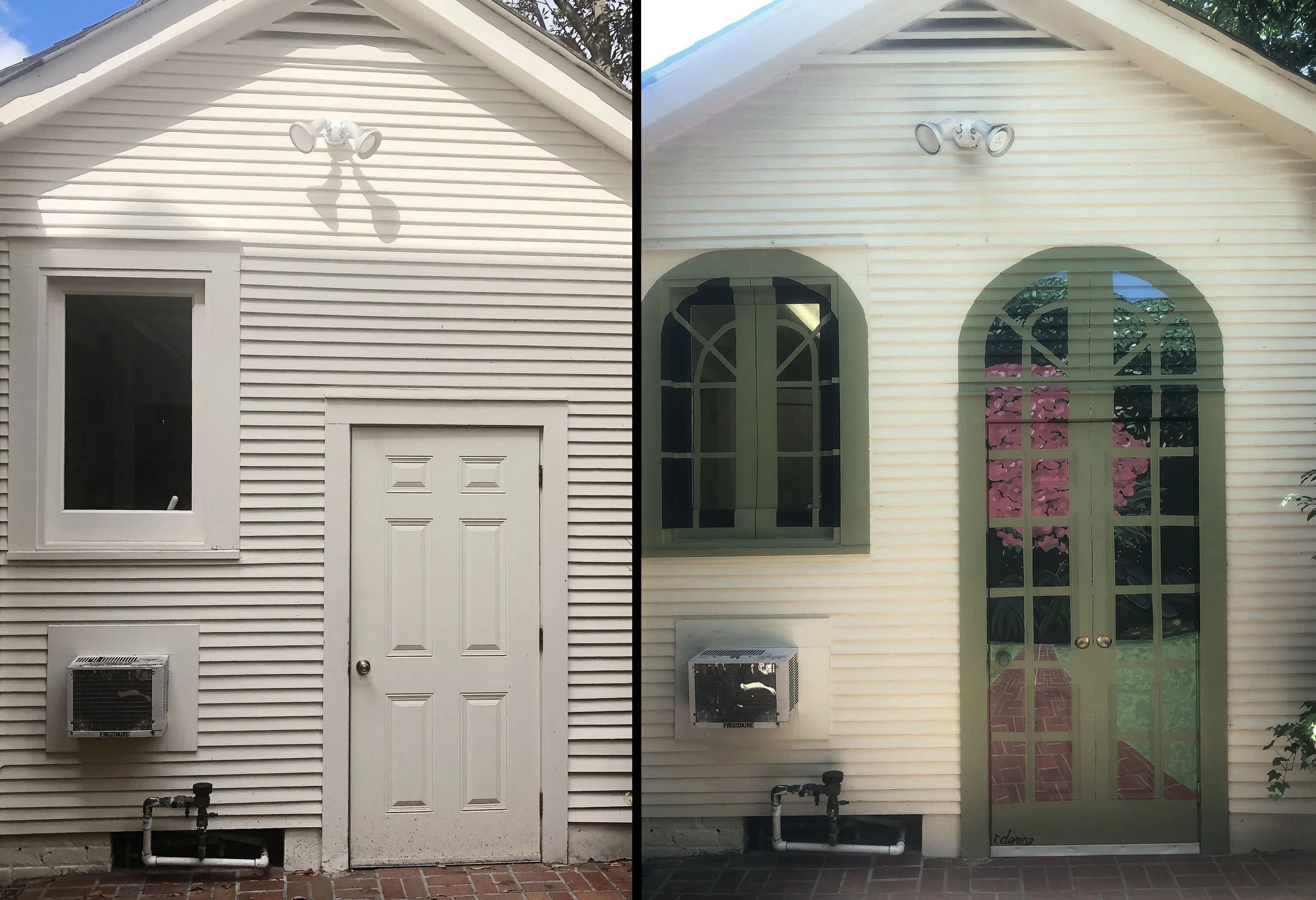 garden trompe l'oeil mural 