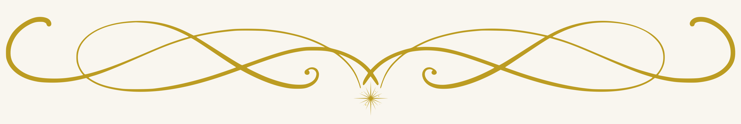 Curved gold lines arranged in an elegant pattern with a gold star used as text divider