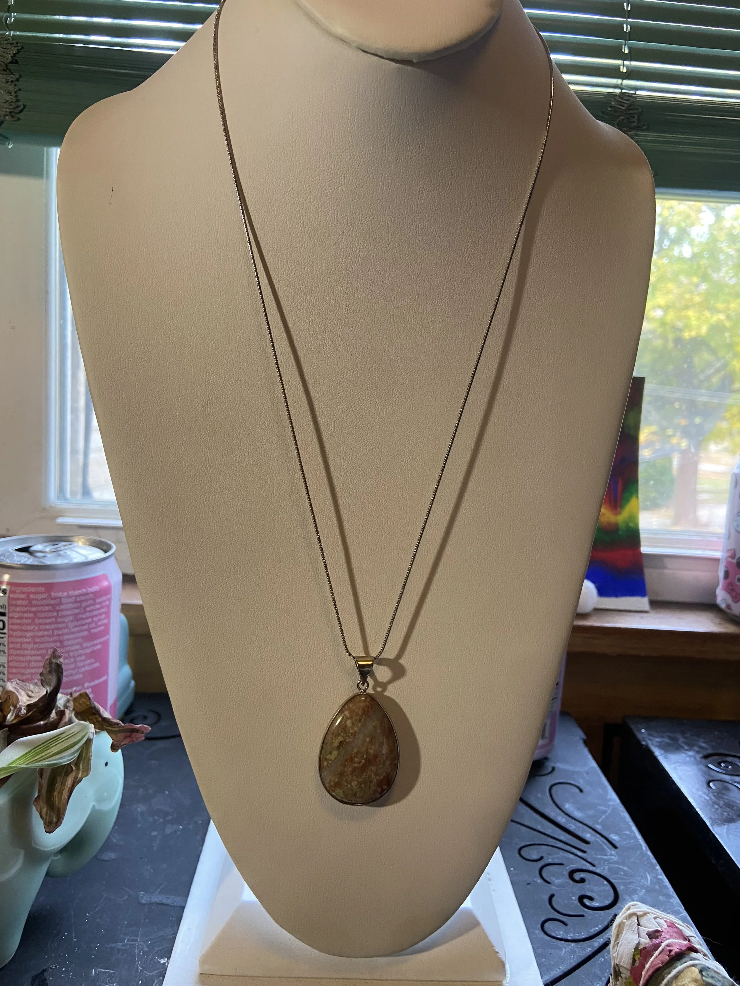 Ocean Jasper Pendant Necklace