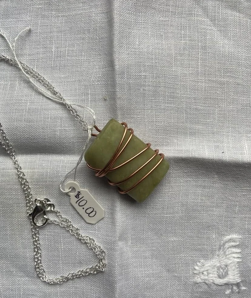 Green Jade Pendant Necklace