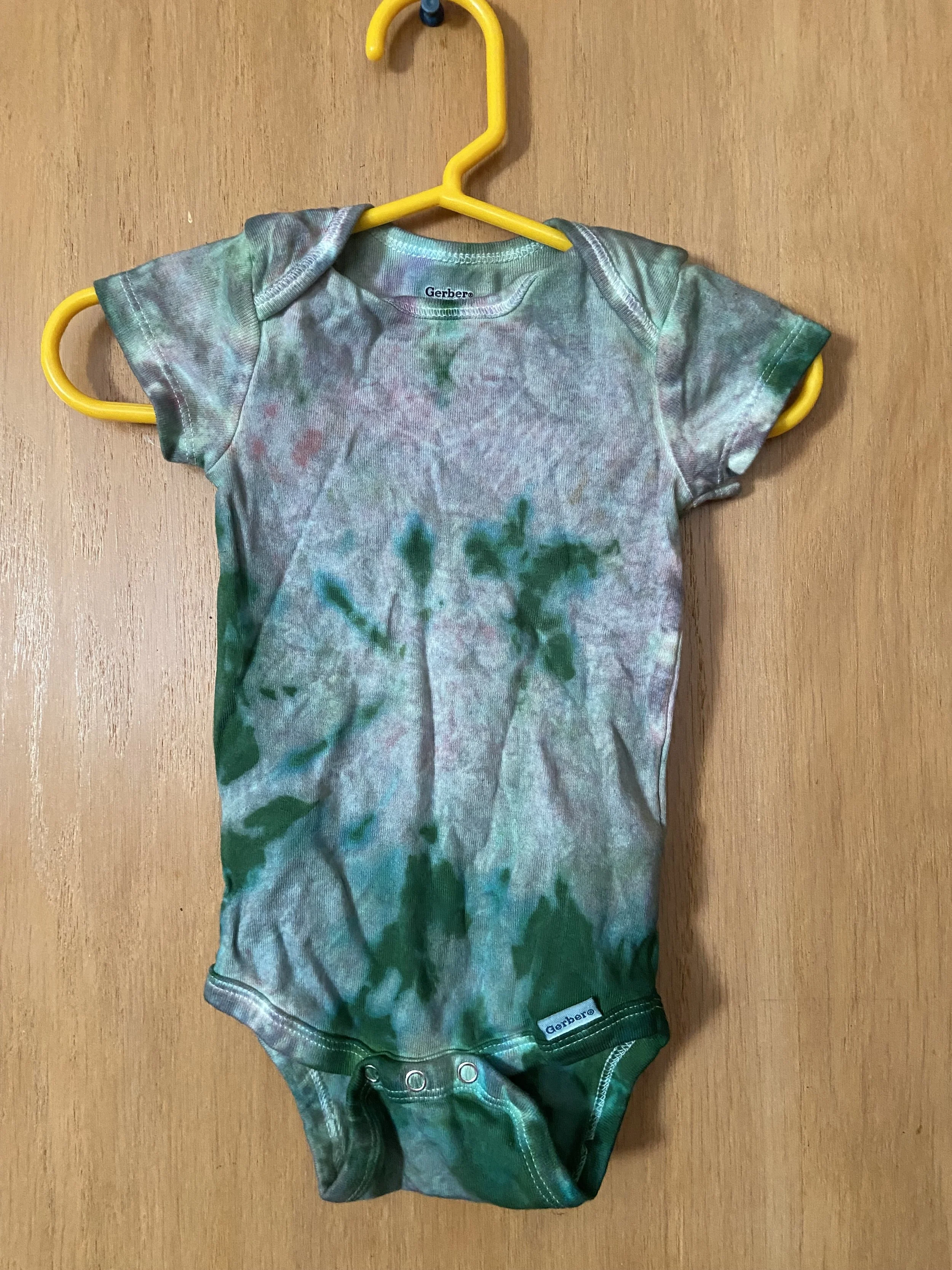 Green Tree Tie-Dye Onesie