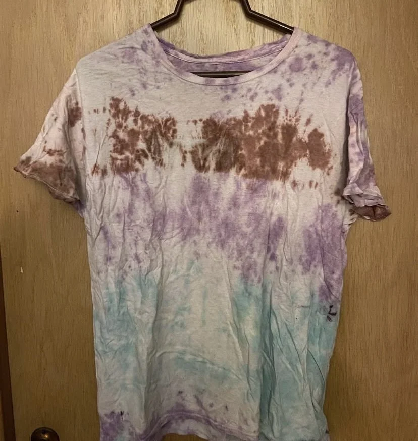 Tie-Dye Striped Design T-Shirt