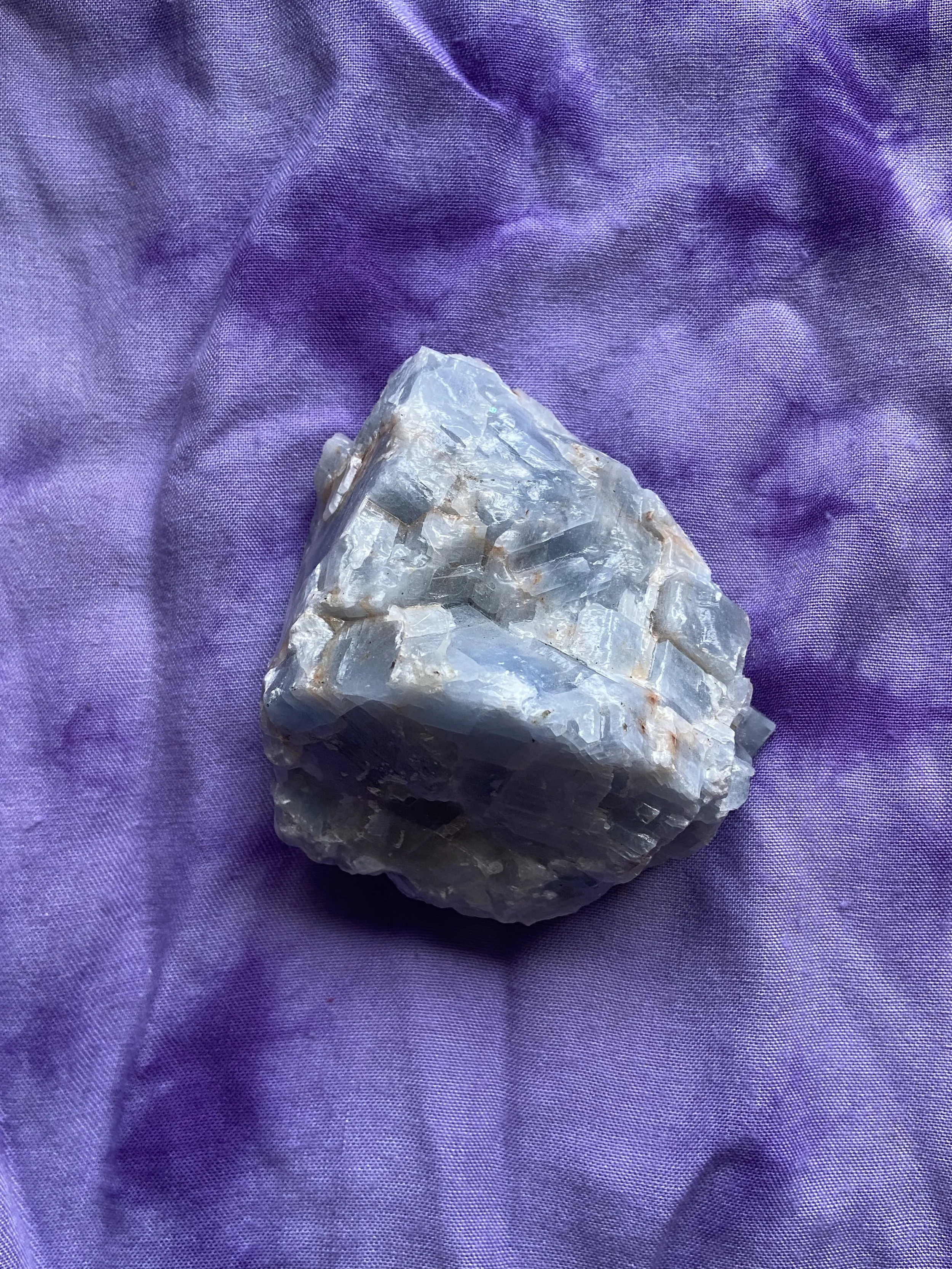Large Blue Calcite Raw Crystal 2.0