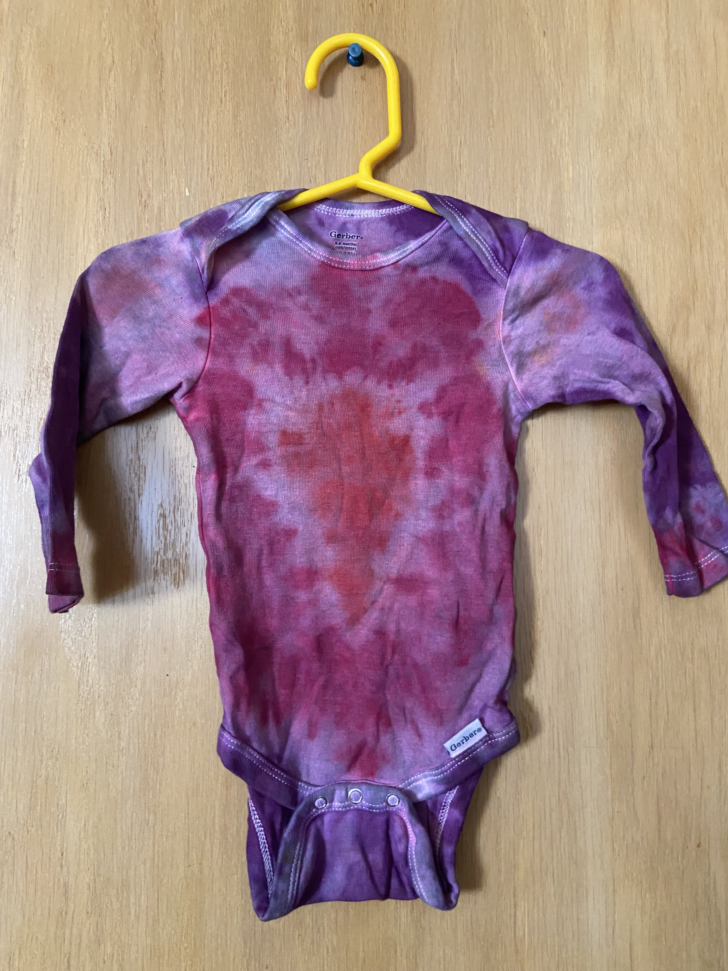 Triple Berry Tie-Dye Long Sleeve Onesie