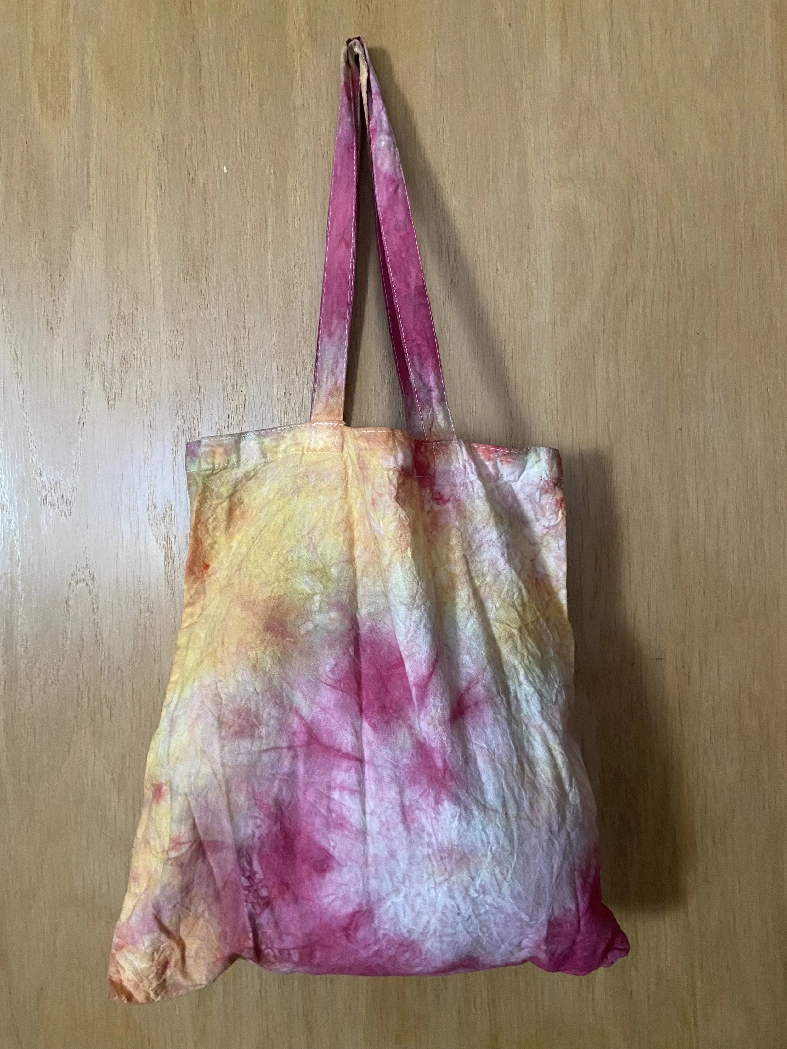 Berry Sunset Tie-Dye Tote Bag